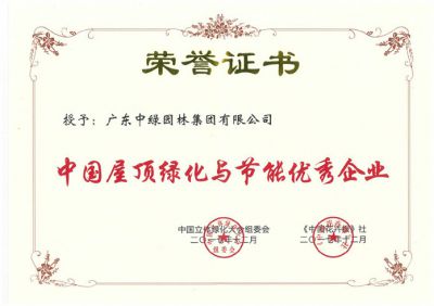 中國(guó)屋頂綠化與節(jié)能優(yōu)秀企業(yè)